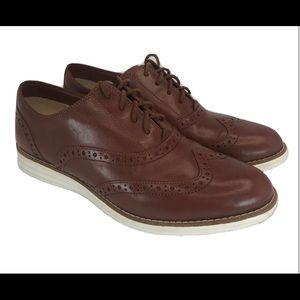 Cole Haan W02619 Womens Original Grand WingTip Oxfords Brown Shoes Leather 9B